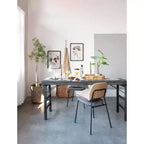 Table pliante longue en bois de récupération Storied Home vieilli, noir délavé : rustique, sans assemblage, capacité de 125 kg