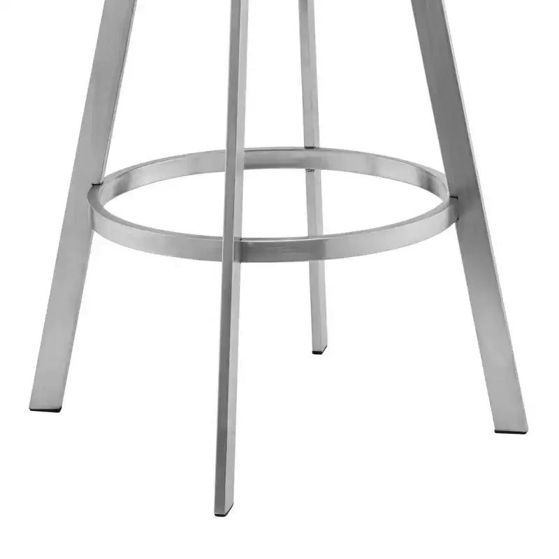 Tabouret de bar à hauteur de comptoir romain de 66 cm : Pivotant, dossier bas, Armen Living