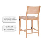 Set of 2 Clara Handwoven Seagrass Seat Counter Height Barstools Natural - Powell Company