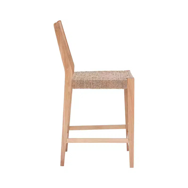 Set of 2 Clara Handwoven Seagrass Seat Counter Height Barstools Natural - Powell Company