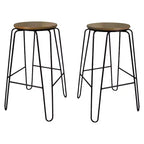 Carolina Living Set of 2 29" Winston Barstools Maple/Black