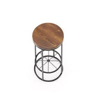 24/7 Shop At Home: Set of 2 Pilat Barstools, 33" Fixed Height, Metal Frame & Footrest, Light Gray