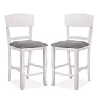 24/7 Shop At Home: Set of 2 Summerland Counter Height Barstools, Upholstered, Wood Frame