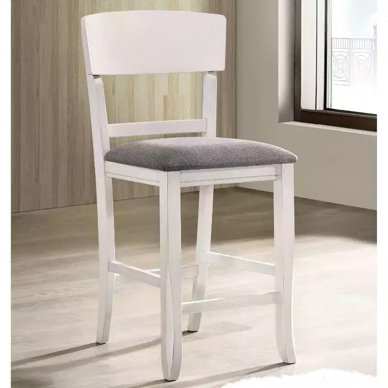24/7 Shop At Home: Set of 2 Summerland Counter Height Barstools, Upholstered, Wood Frame
