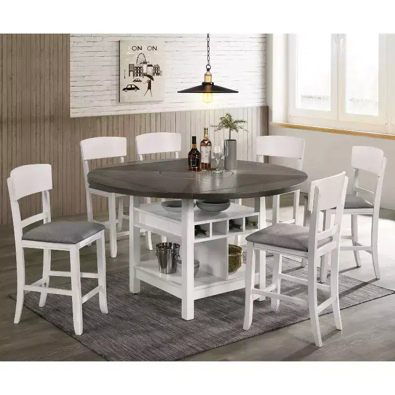 24/7 Shop At Home: Set of 2 Summerland Counter Height Barstools, Upholstered, Wood Frame