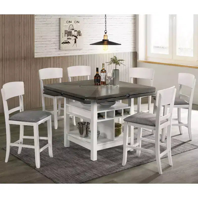24/7 Shop At Home: Set of 2 Summerland Counter Height Barstools, Upholstered, Wood Frame