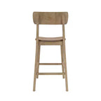 29" Torino Barstool Barnwood - Boraam: Solid Wood, Molded Seat, Footrests, Rustic Style