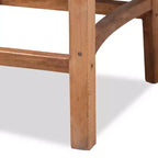 Tabouret de bar à hauteur de comptoir Arthur Wood et rotin Naturel/Noyer - bali & pari : Style bohème, Aucun assemblage requis