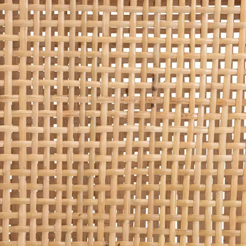 Tabouret de bar à hauteur de comptoir Arthur Wood et rotin Naturel/Noyer - bali & pari : Style bohème, Aucun assemblage requis