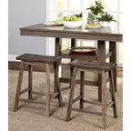Lot de 2 tabourets de bar à hauteur de comptoir Marney Saddle 61 cm gris Buylateral