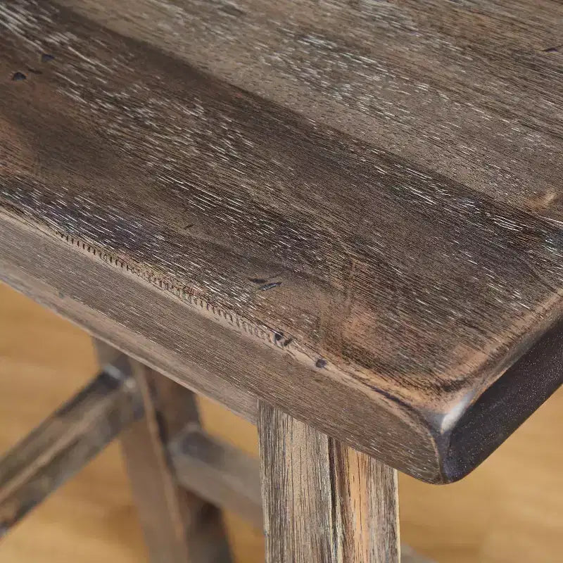 Lot de 2 tabourets de bar à hauteur de comptoir Marney Saddle 61 cm gris Buylateral
