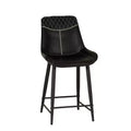 Linon Elder Upholstered Counter Height Barstool Black