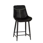 Linon Elder Upholstered Counter Height Barstool Black