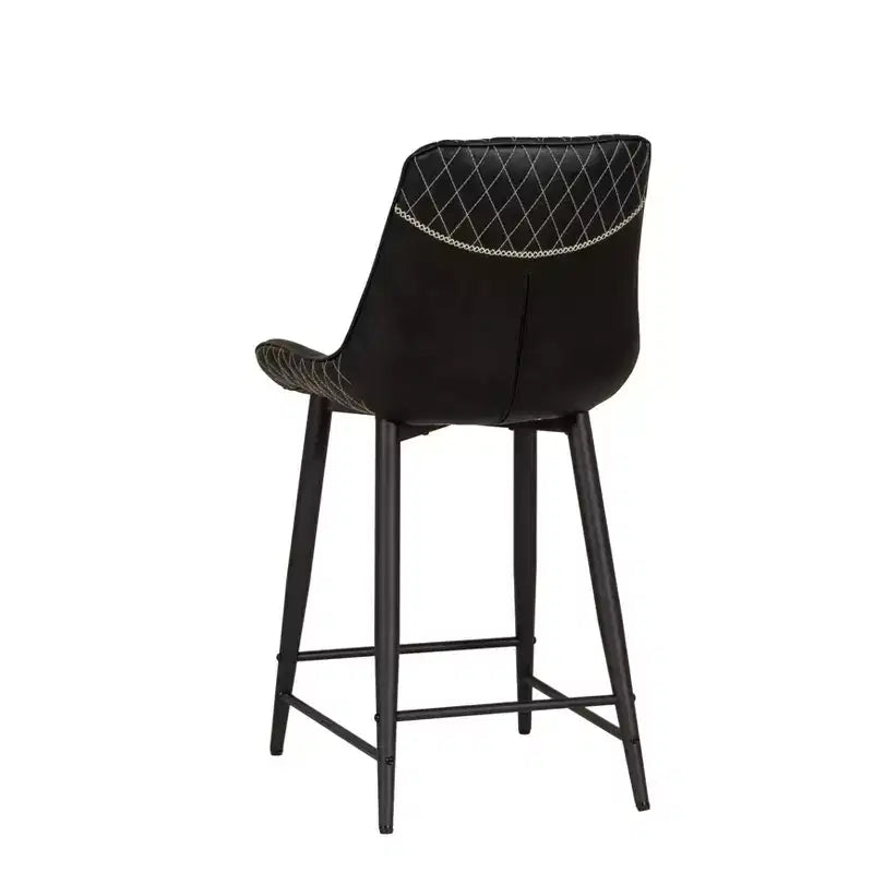 Tabouret de bar rembourré Linon Elder, hauteur comptoir, noir