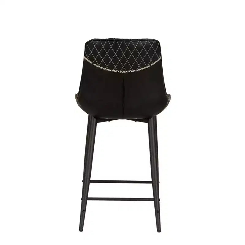 Tabouret de bar rembourré Linon Elder, hauteur comptoir, noir