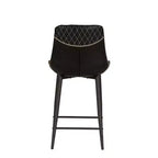 Tabouret de bar rembourré Linon Elder, hauteur comptoir, noir