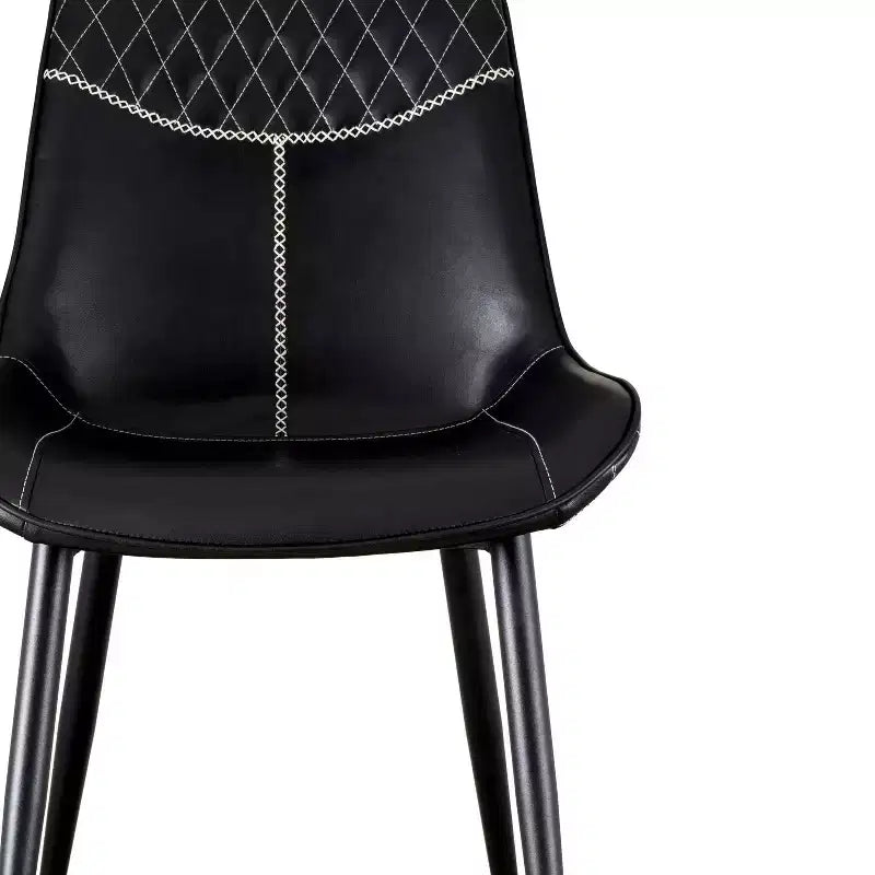 Tabouret de bar rembourré Linon Elder, hauteur comptoir, noir