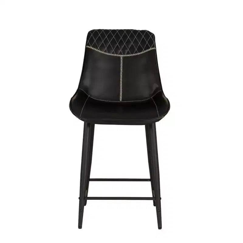Tabouret de bar rembourré Linon Elder, hauteur comptoir, noir