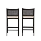 Powell Lot de 2 tabourets de bar Bessie Cane noirs