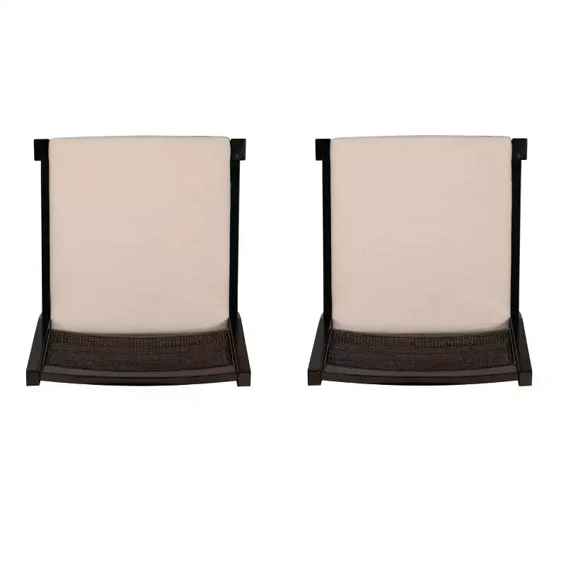 Powell Lot de 2 tabourets de bar Bessie Cane noirs