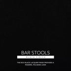Powell Lot de 2 tabourets de bar Bessie Cane noirs
