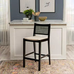 Powell Lot de 2 tabourets de bar Bessie Cane noirs