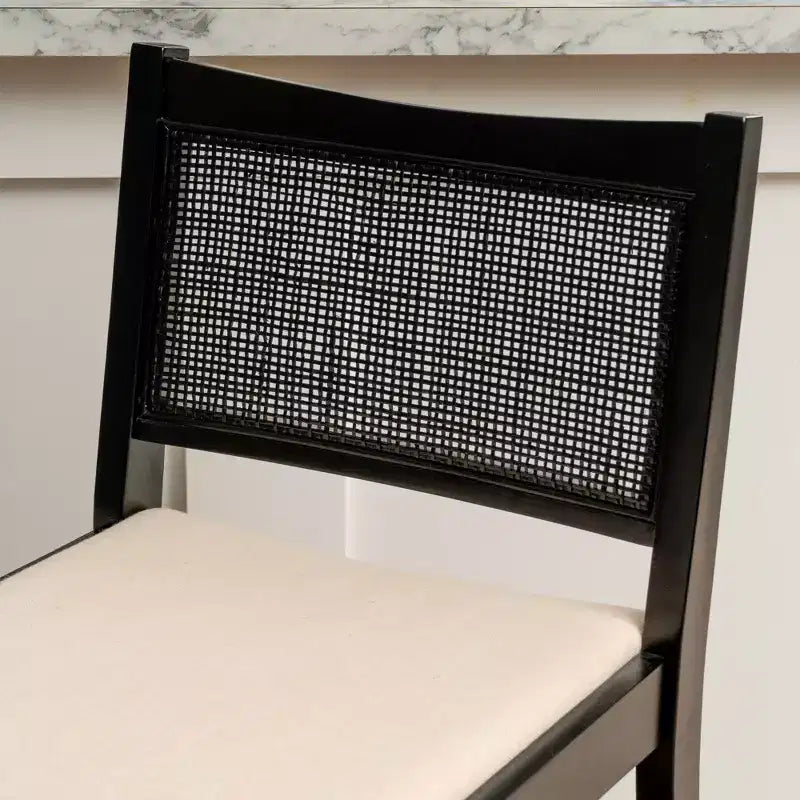Powell Lot de 2 tabourets de bar Bessie Cane noirs