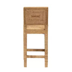 bali & pari Tabouret de bar hauteur comptoir en herbe de mer naturelle et bois d'acajou Anfield : Garantie limitée de 30 jours, aucun assemblage requis