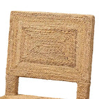 bali & pari Tabouret de bar hauteur comptoir en herbe de mer naturelle et bois d'acajou Anfield : Garantie limitée de 30 jours, aucun assemblage requis