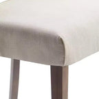 Lot de 2 Chaises d'appoint capitonnées Elmhurst Crème Vintage - Finch : Rembourrées, Dossier Contours, Pieds en Bois