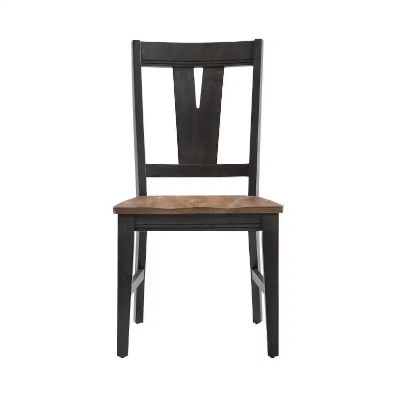 Lot de 2 chaises d'appoint Harper Splat Back marron brossé/Pecan - Intercon