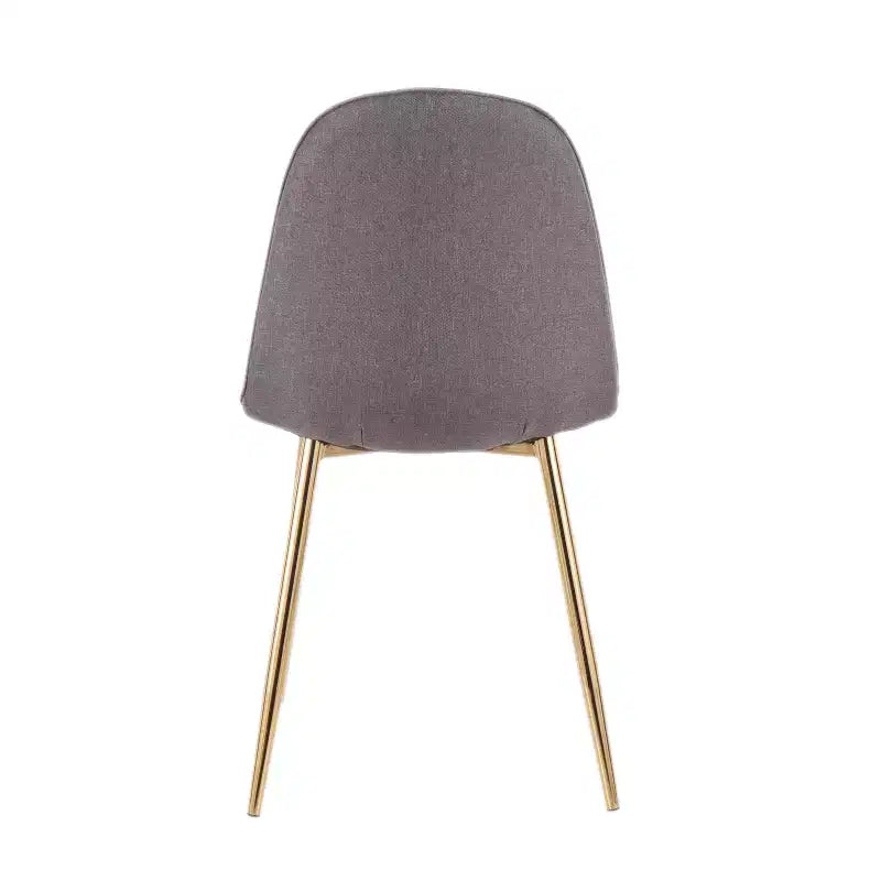 Lot de 2 chaises de salle à manger contemporaines Pebble or/anthracite : Rembourrées, pieds en métal - LumiSource