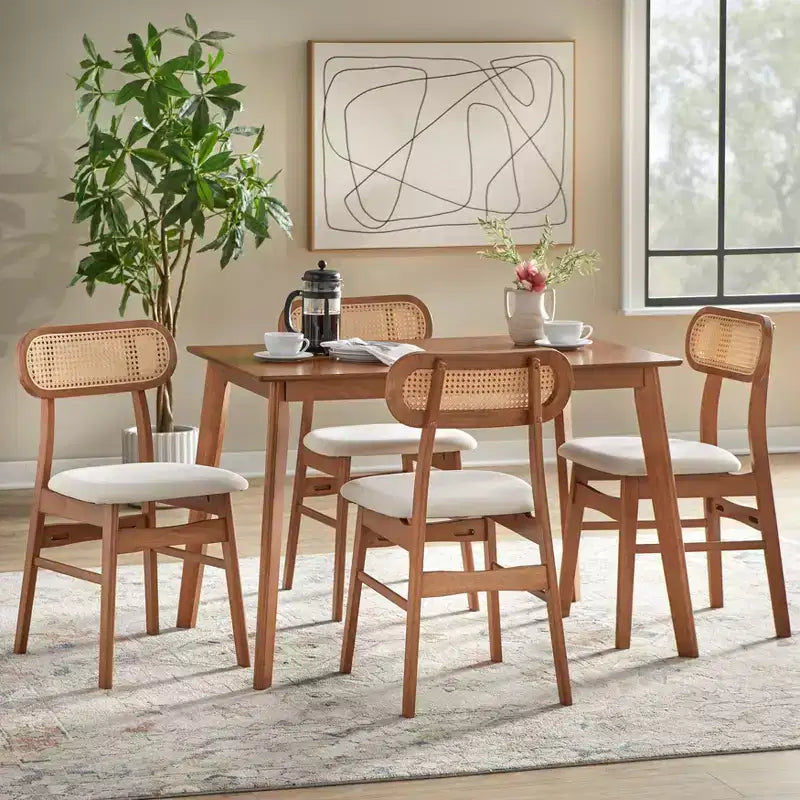 Lot de 2 chaises de salle à manger modernes du milieu du siècle Rika Buylateral