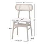 Lot de 2 chaises de salle à manger modernes du milieu du siècle Rika Buylateral