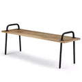WyndenHall 55" Sera Solid Wood Industrial Entryway Bench Natural