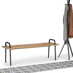 Banc d'entrée industriel WyndenHall 55" Sera en bois massif naturel