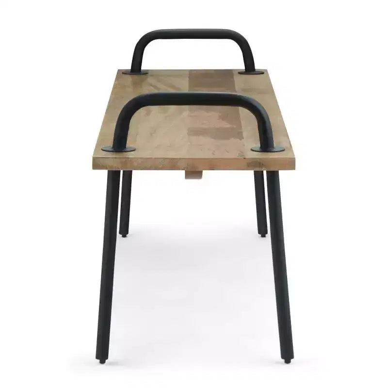 Banc d'entrée industriel WyndenHall 55" Sera en bois massif naturel