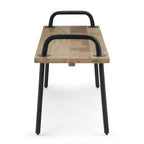 Banc d'entrée industriel WyndenHall 55" Sera en bois massif naturel