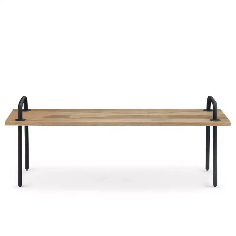 Banc d'entrée industriel WyndenHall 55" Sera en bois massif naturel