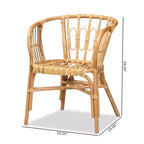 Chaise en rotin naturel Luxio - bali & pari