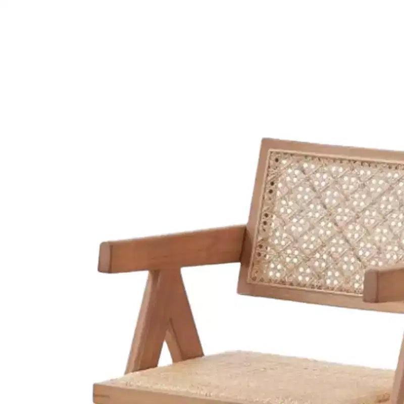 Chaise de salle à manger Valentina 20 po Acme Furniture en rotin et finition naturelle : Ensemble de 2, Cuir rembourré, Aucun assemblage requis