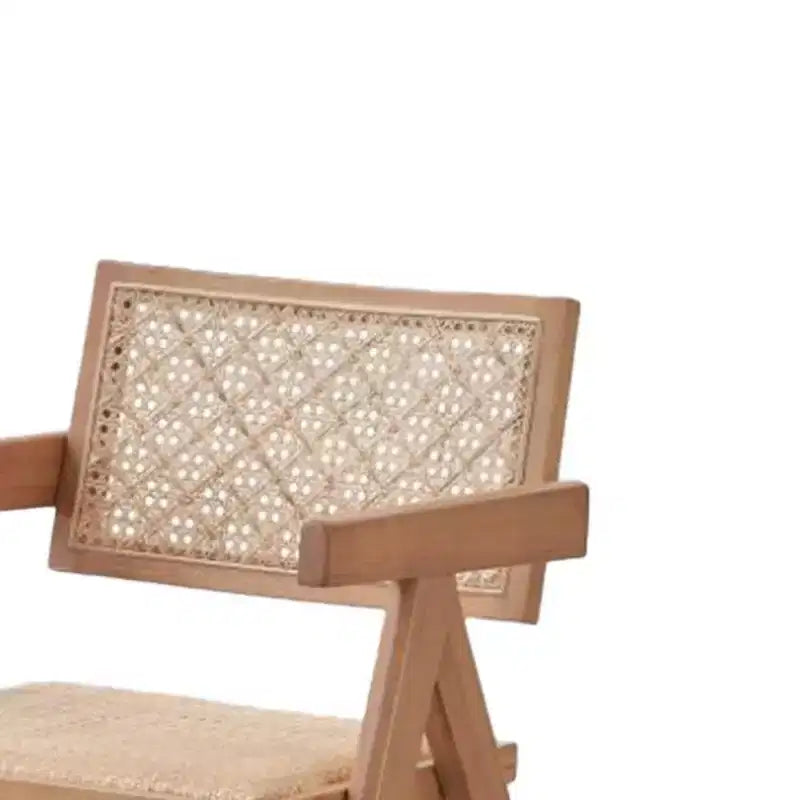 Chaise de salle à manger Valentina 20 po Acme Furniture en rotin et finition naturelle : Ensemble de 2, Cuir rembourré, Aucun assemblage requis