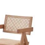 Chaise de salle à manger Valentina 20 po Acme Furniture en rotin et finition naturelle : Ensemble de 2, Cuir rembourré, Aucun assemblage requis
