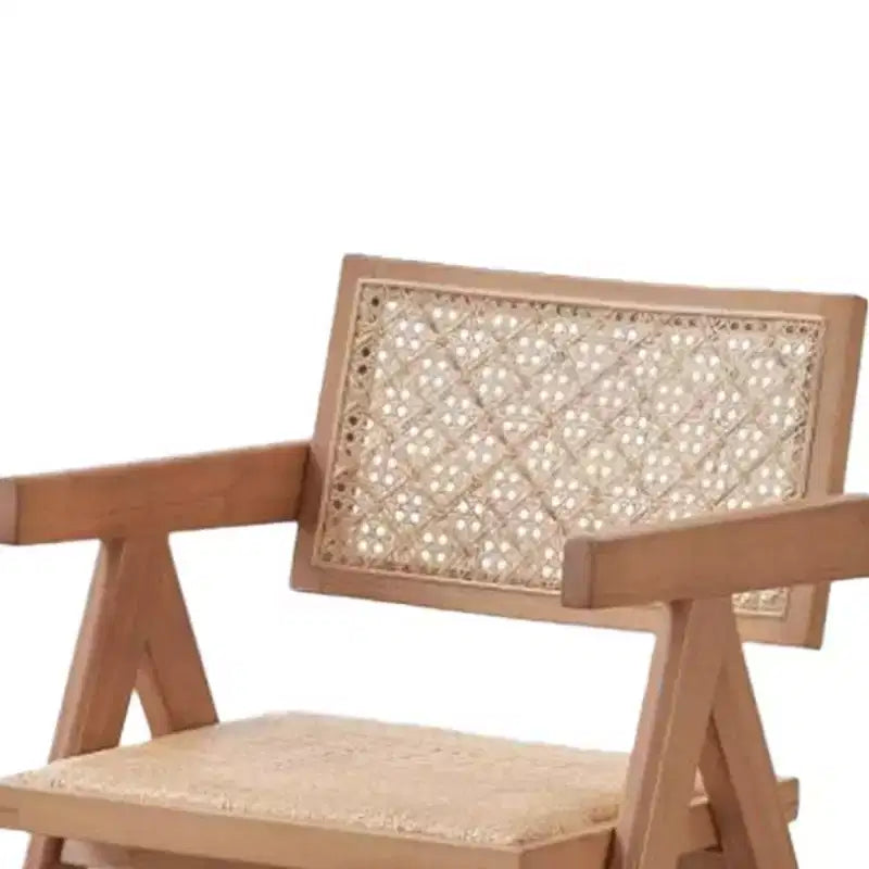 Chaise de salle à manger Valentina 20 po Acme Furniture en rotin et finition naturelle : Ensemble de 2, Cuir rembourré, Aucun assemblage requis