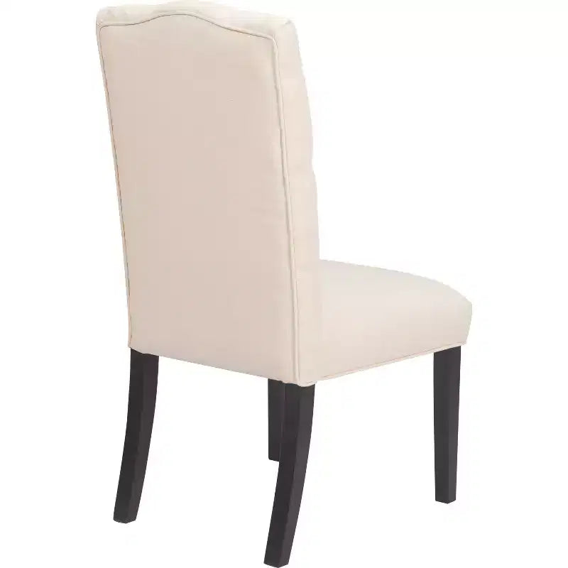 Lot de 2 chaises de salle à manger capitonnées Provence Beige - Finch