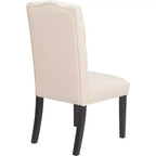 Lot de 2 chaises de salle à manger capitonnées Provence Beige - Finch