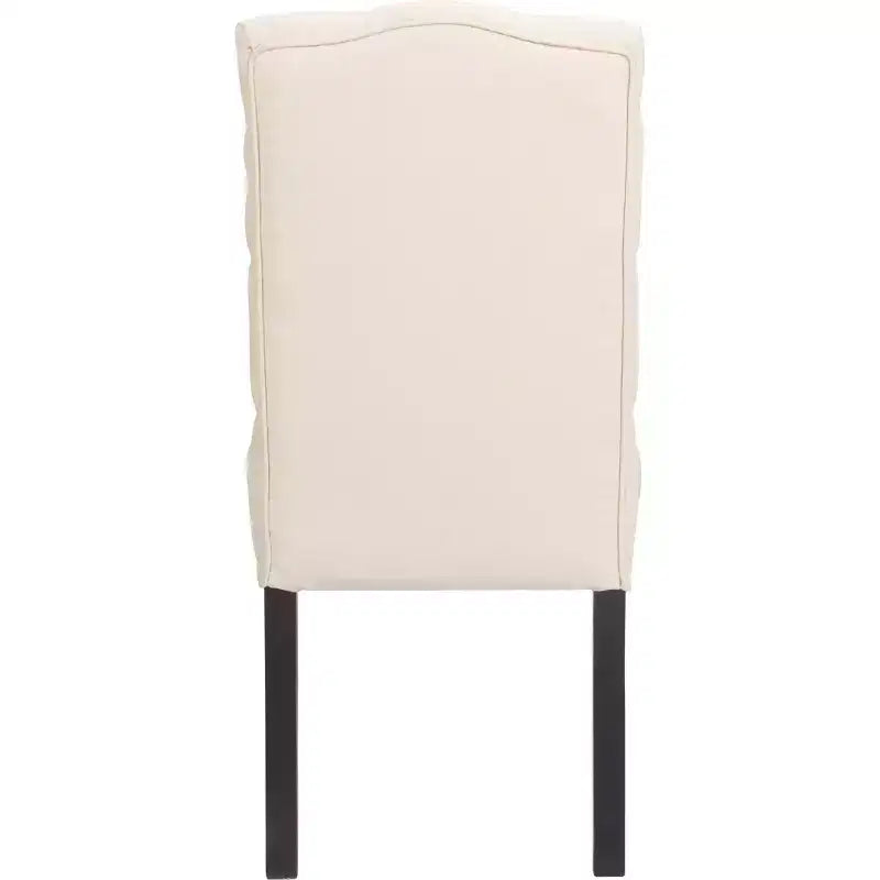 Lot de 2 chaises de salle à manger capitonnées Provence Beige - Finch