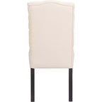 Lot de 2 chaises de salle à manger capitonnées Provence Beige - Finch