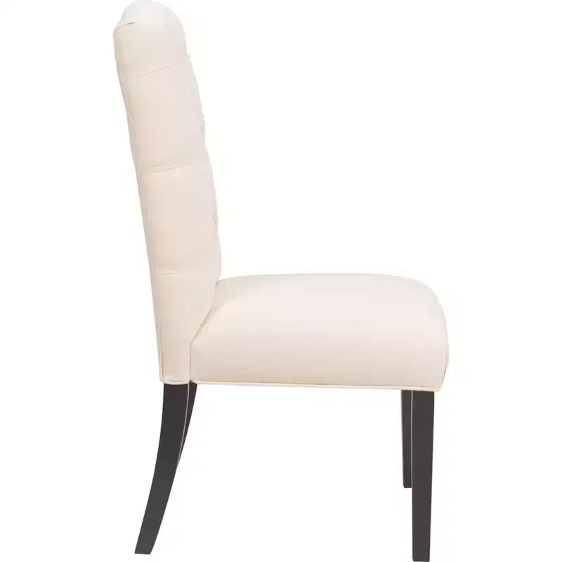 Lot de 2 chaises de salle à manger capitonnées Provence Beige - Finch