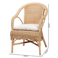 bali & pari Reinu Rattan Dining Chair Natural